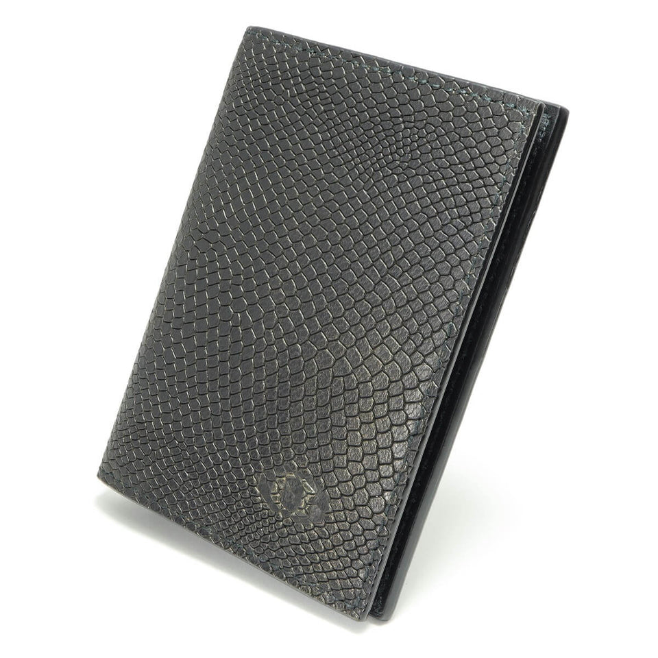 SNAKE EYE - Slim Leather Card Holder 9cc - Black - COLDFIRE