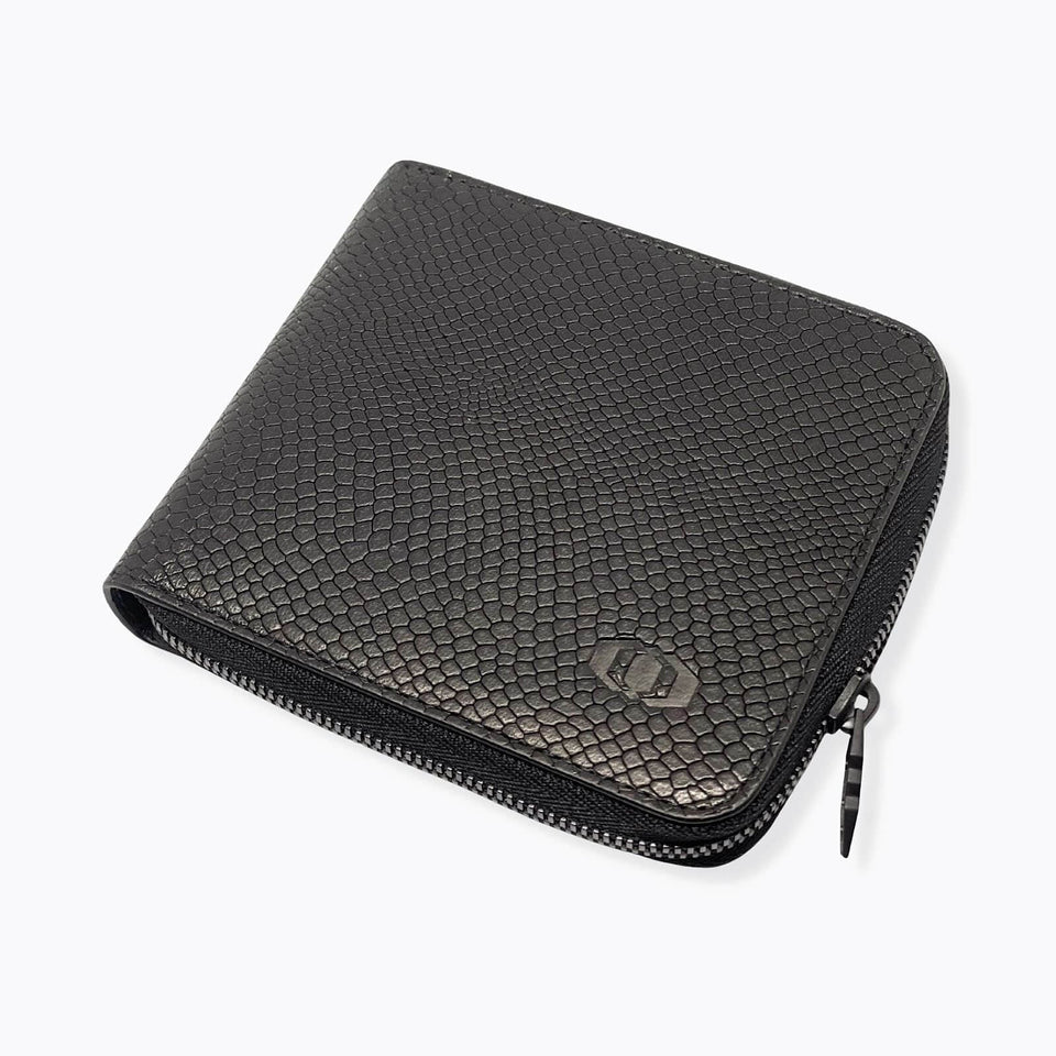 SNAKE EYE - Zip Around Bifold Wallet with Coin Pocket - COLDFIRE