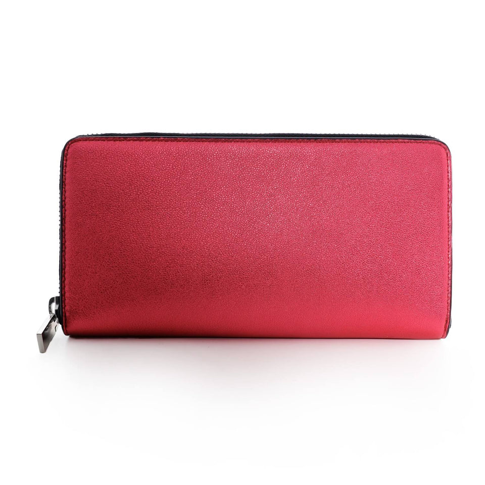 Women's Leather Zip Around Clutch Wallet - Cyclamen - Color Vibes - COLDFIRE